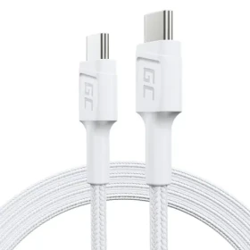 Green Cell GC PowerStream KABGC30W bílá / Kabel USB-C na USB-C / USB 3.2 Gen 1 / 1.2 m / 60 W PD (KABGC30W)