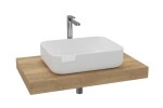 Koupelnová sestava SAT s deskou pod umyvadlo Dolce 80x8x50 cm dub halifax KSETDO5 KSETDO5