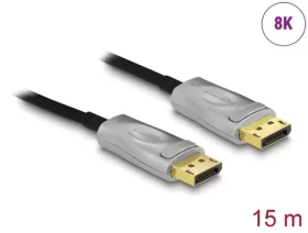 DeLock Aktivní optický kabel DisplayPort 1.4 / Propojovací kabel / 8K / 15 m (85886)