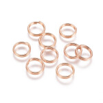 Rozdělovací kroužek z nerezové oceli - růžově zlatý - Ø 10 x 1 mm - 1 ks