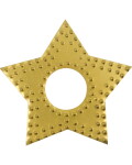 House Doctor Ochranný kroužek na svíčku Antique Brass – set 4 ks, zlatá barva, kov