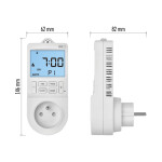 AQUALINE - Zásuvkový termostat s funkcí digitální spínací zásuvky s wifi P56601FR