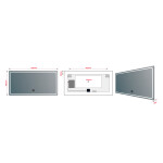 SAPHO - GEMINI zrcadlo s LED osvětlením 120x60cm, chytré funkce GM120K