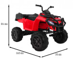 Mamido Dětská elektrická čtyřkolka ATV XL s ovládačem červená