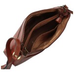 Luxusní dámská kožená crossbody kabelka Katana Renisla, hnědá