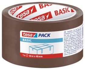 Tesa balicí páska BASIC, 50 m x 48 mm, PP, havana - 6ks