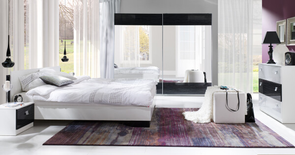 FRONTI Ložnice LUX STRIPES bílá / černá