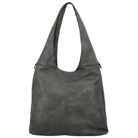 Trendy dámská koženková kabelka na rameno Marlen, tmavě šedá