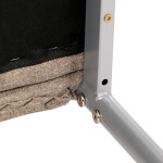 Židle jídelní, béžová látka, šedé kovové nohy