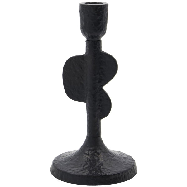 House Doctor Kovový svícen Donna Black 20 cm, černá barva, kov