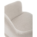 Židle jídelní, krémová látka, 360° vratný mechanismus, černý kov