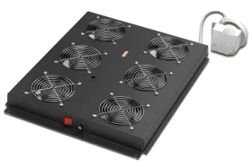 Digitus DN-19 FAN-6-SRV-B / Stropní ventilátorová jednotka / 6 ventilátorů / termostat / černá (DN-19 FAN-6-SRV-B)