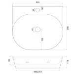 REA - Keramické umyvadlo na desku Kim 46 REA-U6681