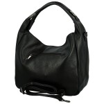 Trendy dámská koženková kabelka na rameno Poppy, černá