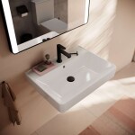 HANSGROHE - Xanuia Q Umyvadlo 65x48 cm, s přepadem, otvor pro baterii, bílá 60134450