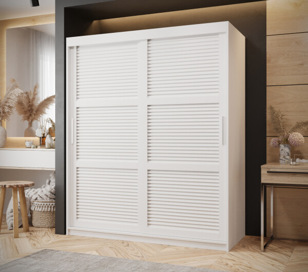 Šatní skříň Abi Zaluzja Rozměry: 150 cm, Barva korpusu + barva dveří: Bílá + Bílá