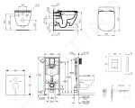 GROHE - Rapid SL Set předstěnové instalace, klozetu a sedátka Tesi, softclose, rimless, tlačítka Skate Cosmopolitan, chrom 38528SET-KE