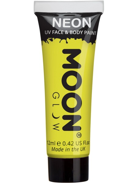 Smiffys Líčidlo na obličej a tělo - Moon Glow Pro Intense Neon UV - žluté 12ml