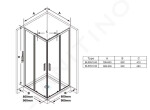 RAVAK - Blix Sprchový kout Slim BLSRV2-80, 800x800 mm, lesklý nerez/čiré sklo X1LM40C00Z1