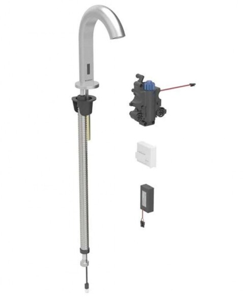 GEBERIT - Piave Termostatická elektronická umyvadlová baterie, bateriové napájení, easy to clean, kartáčovaná nerez 116.188.SN.1