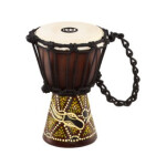 Meinl HDJ6-XXS African Style Mini Djembe 4 1/2" x 8" Dark Serpent Design