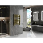 MEXEN - Helios otopný žebřík/radiátor 800 x 600 mm, 355 W, zlatá W103-0800-600-00-50