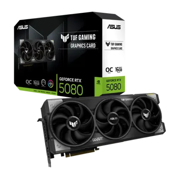 ASUS TUF Gaming GeForce RTX 5080 16GB OC / 2407MHz / 16GB GDDR7 / 256-bit / 2x HDMI + 3x DP / 850W (16) (90YV0M30-M0NA00)