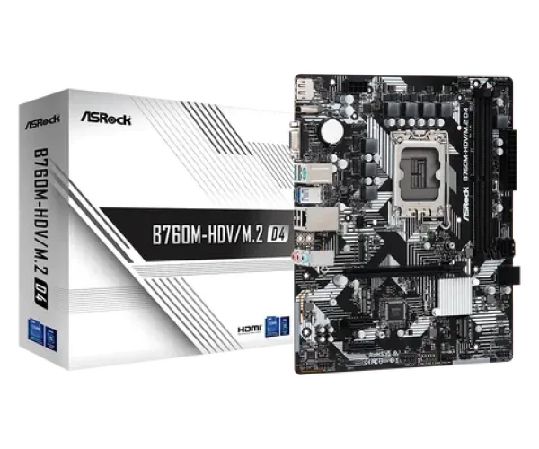 ASRock B760M-HDV M.2 DDR4 / B760 / LGA 1700 / 2x DDR4 / PCIEx16 / 1x 1GLAN / mATX (90-MXBL40-A0UAYZ)