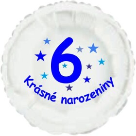 Balónek na oslavu 6. narozenin pro kluky Balonky.cz Balónek na oslavu 6. narozenin pro kluky Balonky.cz