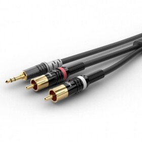 Sommer Cable HBP-3SC2-0600 audio kabel [1x jack zástrčka 3,5 mm - 2x cinch zástrčka] 6.00 m černá