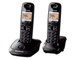 Rozbaleno - Panasonic KX-TG2512FXT TwinPack / přenosný telefon / CLIP / paměť na 50 jmen / černý / rozbaleno (KX-TG2512FXT.rozbaleno)