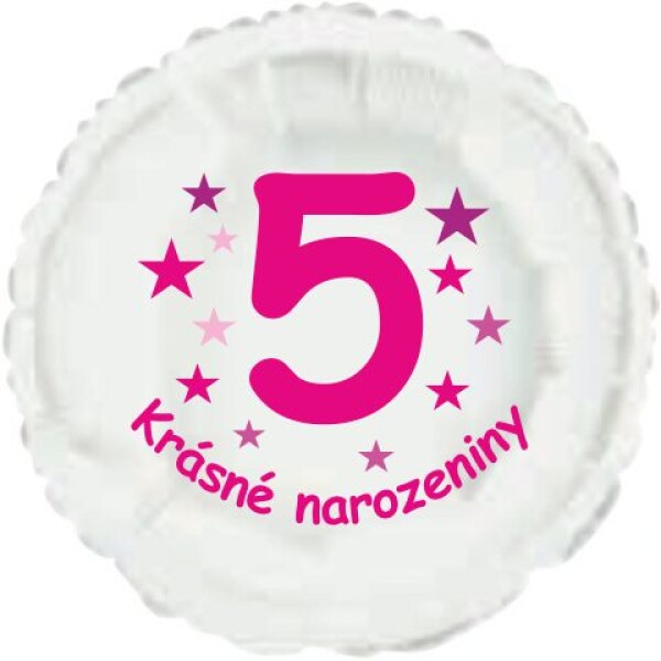Krásné 5. narozeniny fóliový balónek kruh pro holky Balonky.cz Krásné 5. narozeniny fóliový balónek kruh pro holky Balonky.cz