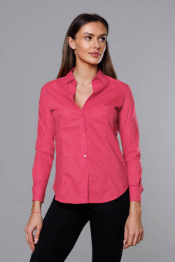 Klasická dámská košile barvě vodního melounu (HH039-28) Barva: odcienie czerwieni, Velikost:
