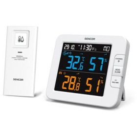 SENCOR SWS 8600 SH Meteostanice černá / barevný LCD / bezdrátové čidlo (8590669365036)