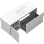 MEXEN/S - Orio koupelnová skříňka 120 cm s umyvadlem Vela pravá, 1S, 1D, šedá mat/bílá mat 91A13-12047-3-BBFF62-W23P01