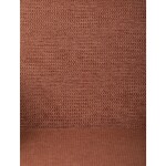 Židle jídelní s područkami, oranžová voděodpudivá látka, dubové nohy, otočná 360°