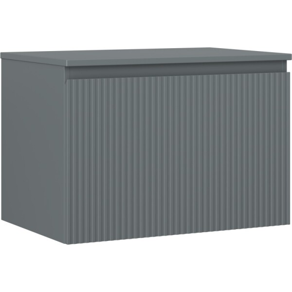 MEXEN/S - Rivel koupelnová skříňka pod umyvadlo 70 cm s deskou, 1 šuplík, reliéf , grafit mat 91A20-07047-1-BFC66