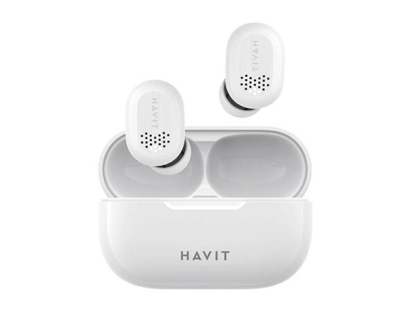 Havit TS925 bílá / Bezdrátová sluchátka do uší / mikrofon / Bluetooth 5.0 / nabíjecí pouzdro / až 3.5 h (TW925 white)