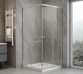 AQUALINE - AGGA čtvercová sprchová zástěna 900x900, čiré sklo HLF909Y