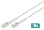 Digitus šedá / Patch kabel / Cat 6a / F/FTP / lomený / 1m / 10 ks (DK-1632-A-010B-10)