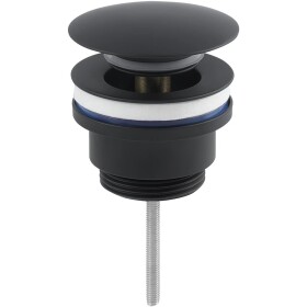 CERANO Umyvadlová výpusť - 5/4“ click-clack - univerzální - černá matná