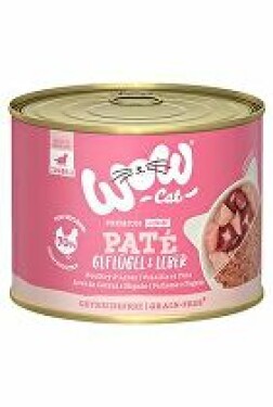 WOW Cat konzerva Kitten Paté drůbež s játry 200g