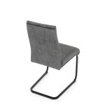 Židle jídelní, šedý samet, černá pohupová podnož