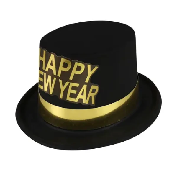 Rappa Klobouk černý Happy New Year