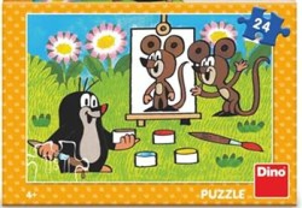 Puzzle 24 dílků Krtek malířem