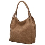 Trendy dámská koženková kabelka na rameno Sheryl, hnědá