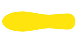 Djois podlahové samolepicí značení - tvar stopa, 28 x 8,4 cm, žlutá, 1 ks