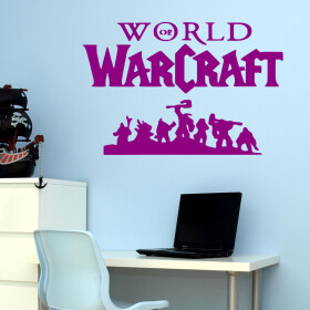 Samolepka World of Warcraft Barva: fialová, Velikost: 60 x 39 cm