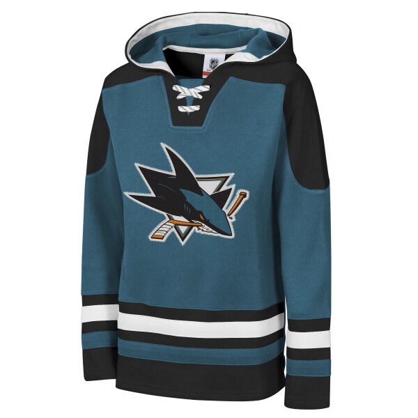 Outerstuff Dětská mikina San Jose Sharks NHL Ageless Must Have – Home Pullover Velikost: Dětské M (136 – 152)