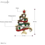 Vánoční brož se zirkony Christmas Tree 5 - vánoční stromeček, Barevná/více barev